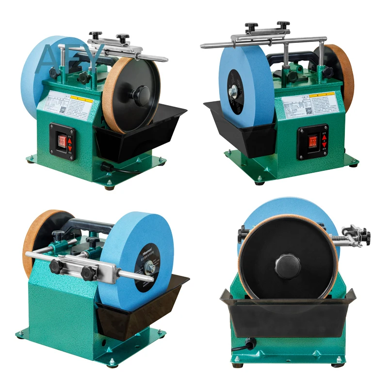 10 Inch Low Speed Grinder for 220V Use Water Cooled Polishing Machine with Forward Reverse Function White Corundum Grinding