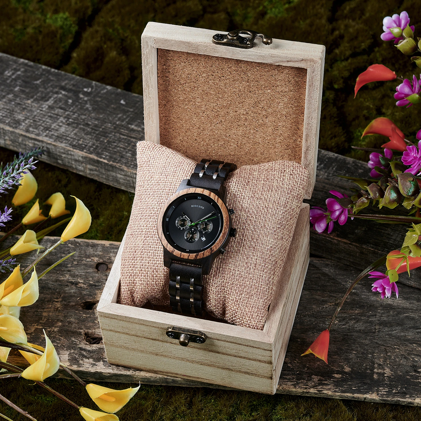 BOBO BIRD Fashino Wooden Watch For Women Men Quartz Wristwatches Ladies Timepieces Chronograph Gift In Wood Box Custom Dropship