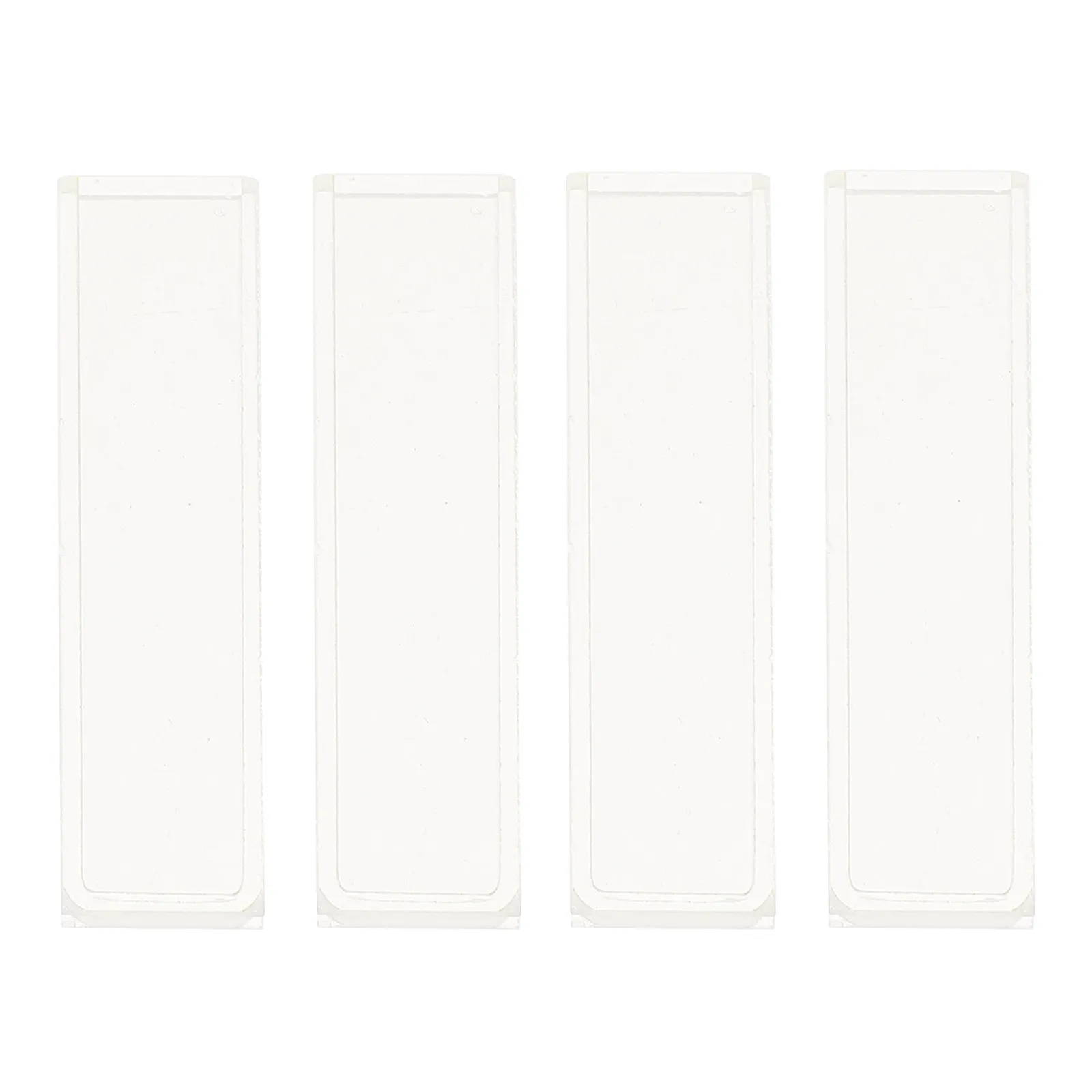 Kit de cuvettes en verre de 5 mm, 4 pièces, excellente transparence pour l'analyse comparative, cuvettes pour spectrophotomètre, utilisation en laboratoire, taille standard