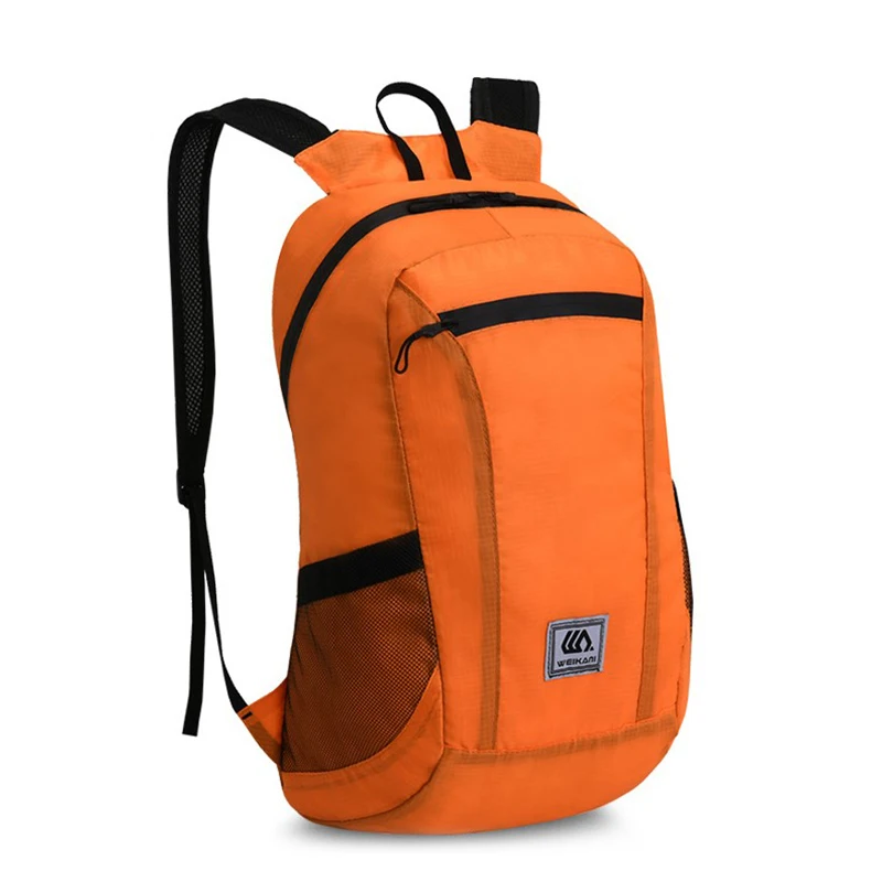 Leve e portátil mochila dobrável, saco dobrável impermeável, 20L, Novo