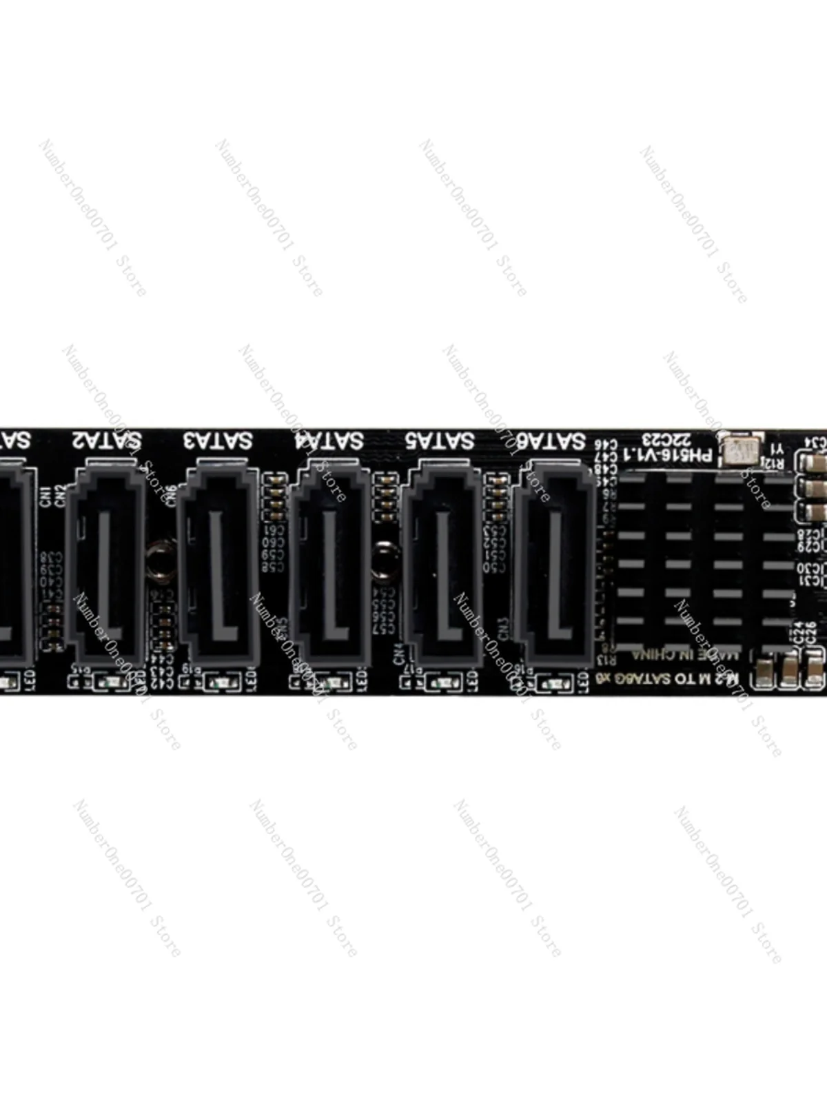 M2 M-EKY NVMe to 6-Port Sata3.0 Extended Card NAS Synology Hard Disk Expansion Asm1166 Support PM