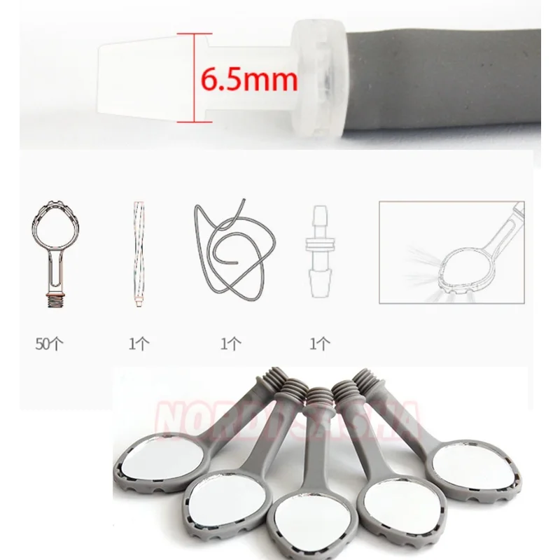 Disposable Saliva Suction Mirror Dental Anti-fog Reflector Mirror   For Oral Examination/Pulling/Salivatio 50Pcs/Box