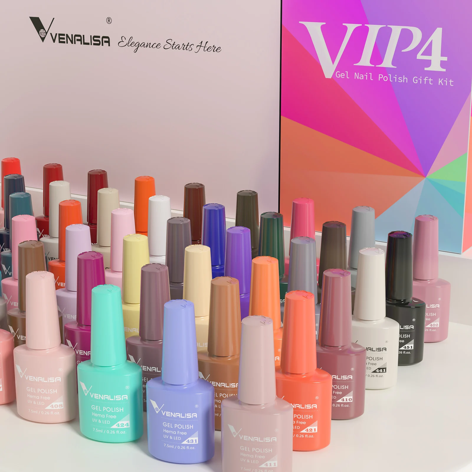 Venalisa-VIP4 네일 젤 폴리쉬 7.5ml, 신제품, UV LED 젤 바니시, 풀 커버리지, 슈퍼 텍스처, 화려한 네일 매니큐어