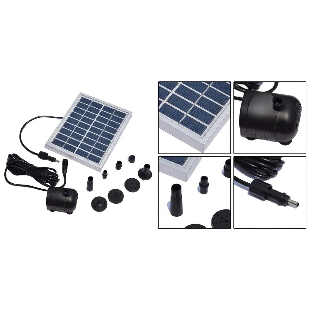 2W Solar Driven DC Fountain Circulation Pump Submersible Water Circulator For Garden Pond Bird Bath Outdoor Landscape Decor