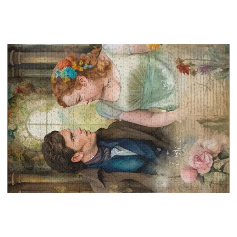 

Пазл с изображением Пенелопы и Колина, деревянная игрушка для малышей с индивидуальным именем, пазл с фотографией на заказ, произведение искусства