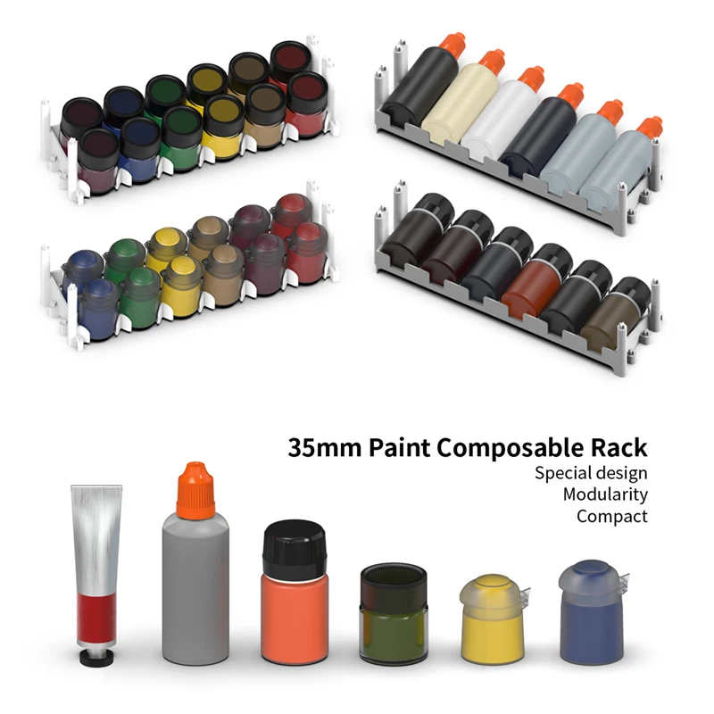 35mm Paint Composable Rack with Special Design Modularity Compact for Hobby Modeling Tools