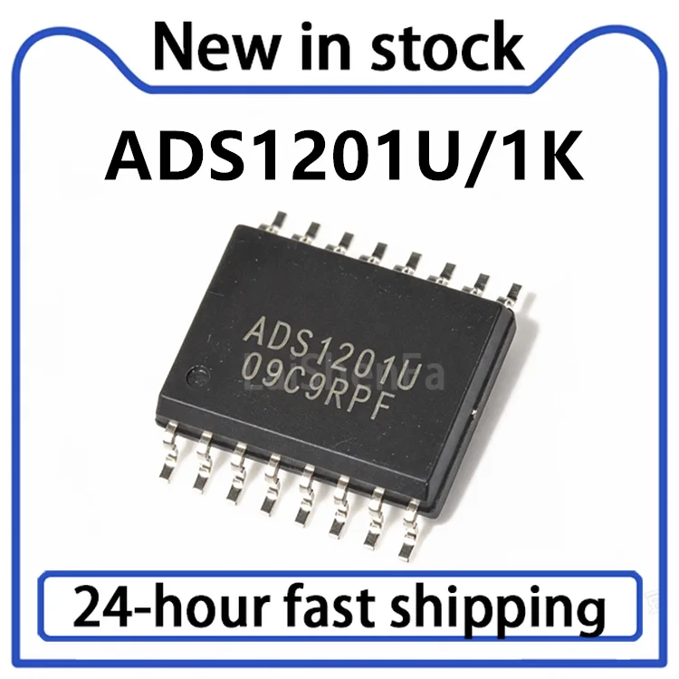 1PCS New ADS1250U ADS1201U ADS1201U/1K SOIC16 24 Bit Analog-to-digital Converter ADC Chip in Stock