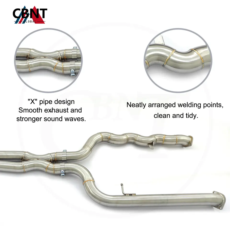 BMW S58 G80 M3 G82 M4 3.0T 76mm SS304 ミッドパイプ