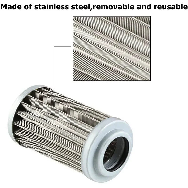 Универсальный металлический линейный топливный фильтр AN6 AN8 AN10 с кронштейном, очищаемый, 30 микрон, синий FF-1046