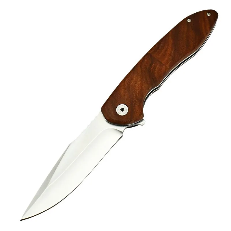 Imagem -05 - Abertura Rápida Handle Knife de Madeira Camping Bearing Portátil ao ar Livre Campo Folding Autodefesa