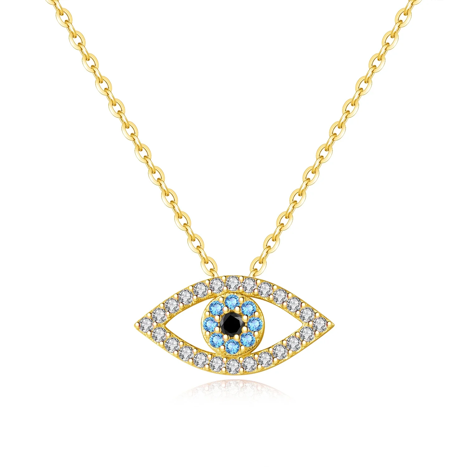 TONGZHE Evil Eye Pendant Necklace For Women  925 Sterling Silver Lucky Zircon Turkey Girls Gifts Party Fine Jewelry