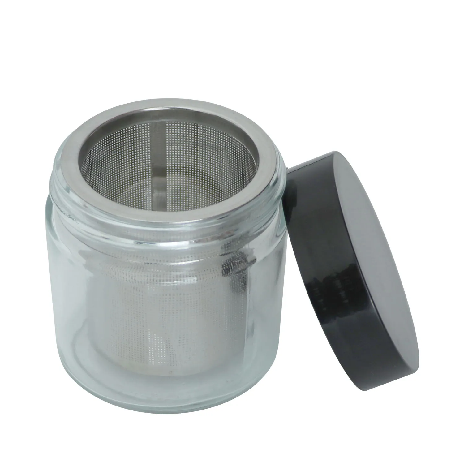 

Diamond Washing Cup Gemstone Cleaning Glass Jar Bottle with Metal Sieve Cleaner