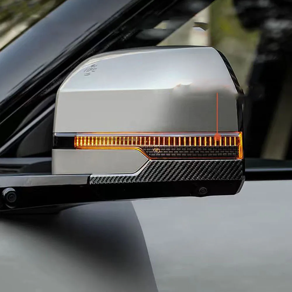 For BYD Formula Leopard 8 2024 2025 Reflective Warning Sticker Rearview Mirror Anti-collision Strip Night Light Anti Scratch