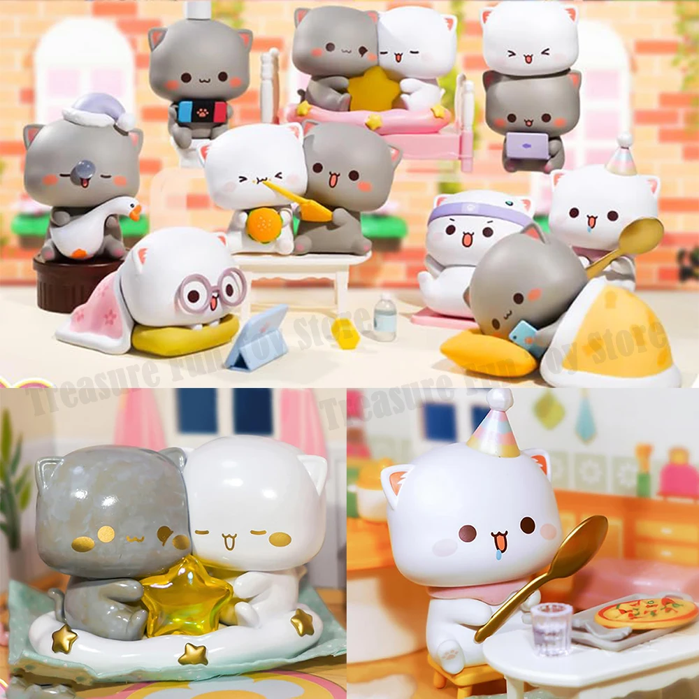 

Mitao Cat Series 4, слепая коробка, загадочная коробка, игрушки, Kawaii Cat Guess, слепая сумка, фигурка, модель, украшение для дома, офиса, рабочего стола