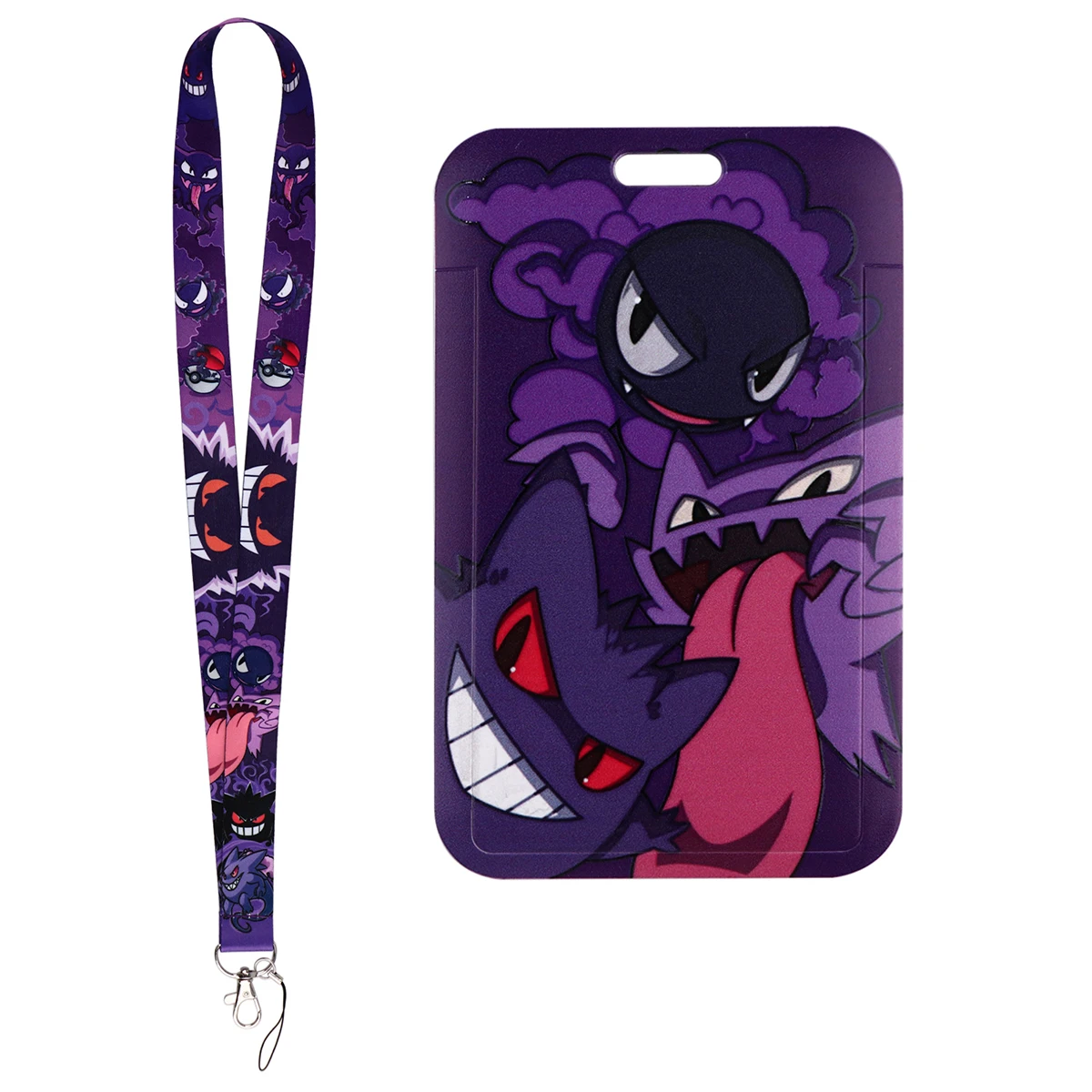 Niedliches Anime-Gengar-Lanyard für Schlüsselanhänger, Ausweishülle, Reisepass, Studenten-Handy, Ausweishalter, Schlüsselring, Umhängebänder, Zubehör – Detail 6