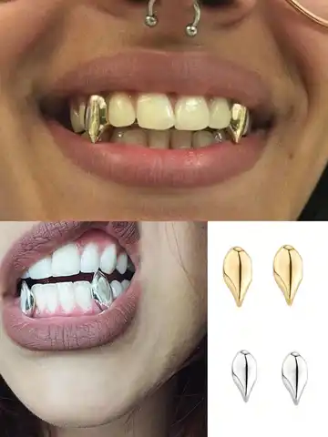 Personalized Tooth Decoration: Smooth Surface, Small Tiger Teeth, Pointed Teeth, Upper And Lower Tooth Decoration, Funny Vampire