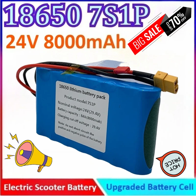 

New 18650 7S1P 24V 8000mAh Electric Scooter High Quality General-purpose Rechargeable Battery for Small Electric Unicycle