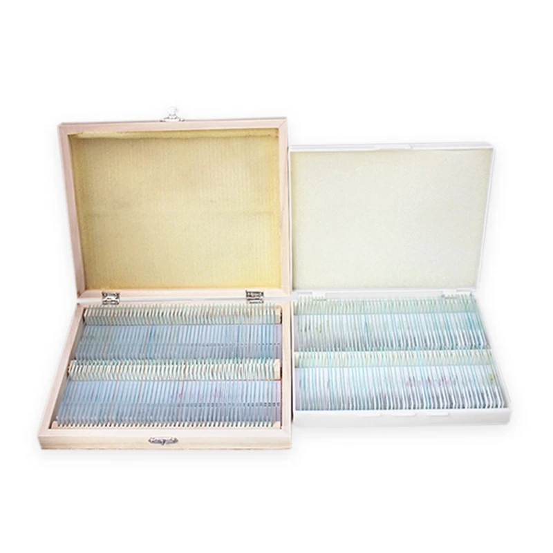 สไลด์กล้องจุลทรรศน์ 25/50/100 ชิ้นเด็กพลาสติกสไลด์กล้องจุลทรรศน์ที่เตรียมไว้ Drop Shipping