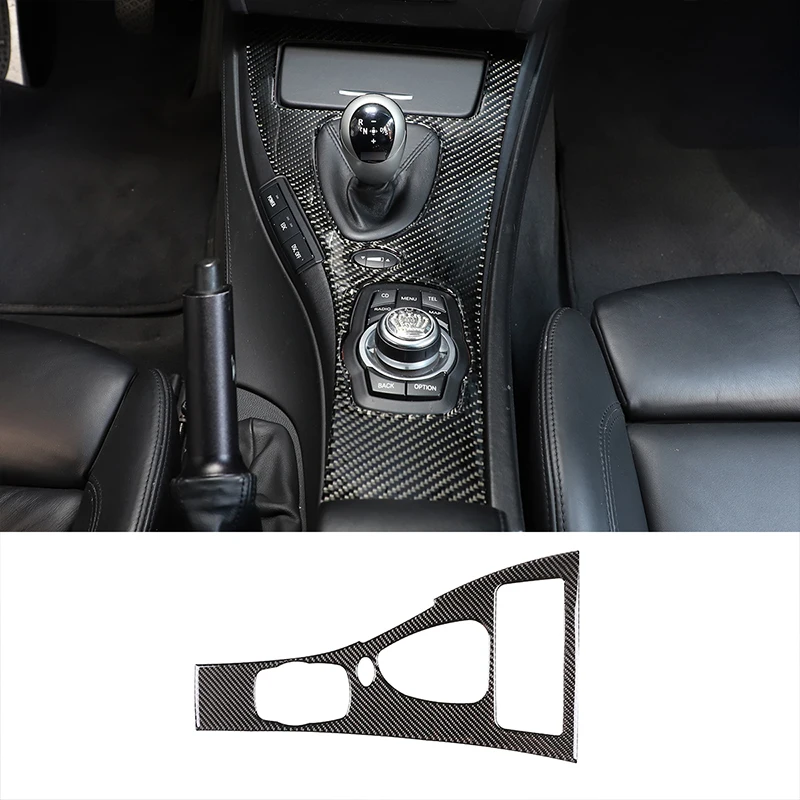 

For BMW M3 E92 E93 2007-2013 Soft Carbon Fiber Car Central Control Panel Cover Gear Shift Box Trim Sticker Styling Accessories