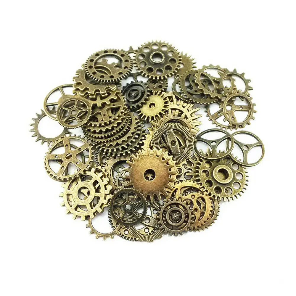 20Pcs Gears Wheel Steampunk Charms Metal Alloy Random Mixed Charms Pendants Lot For Necklace Bracelet Jewelry Making Findings