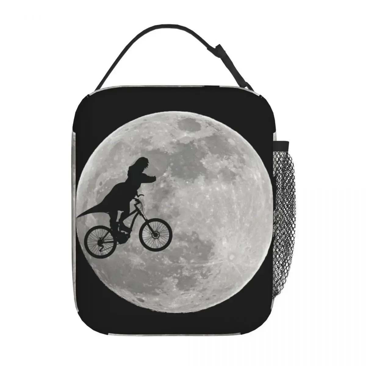 Insulated Lunch Bag Dinosaur On The Moon Lunch Box Tote Food Handbag