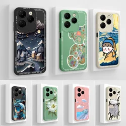 Popular Case For Infinix Hot 40 40 Pro Cartoon Cloud Liquid Soft Phone Coque Protective Cover For Infinix Hot 40Pro X6837 Funda
