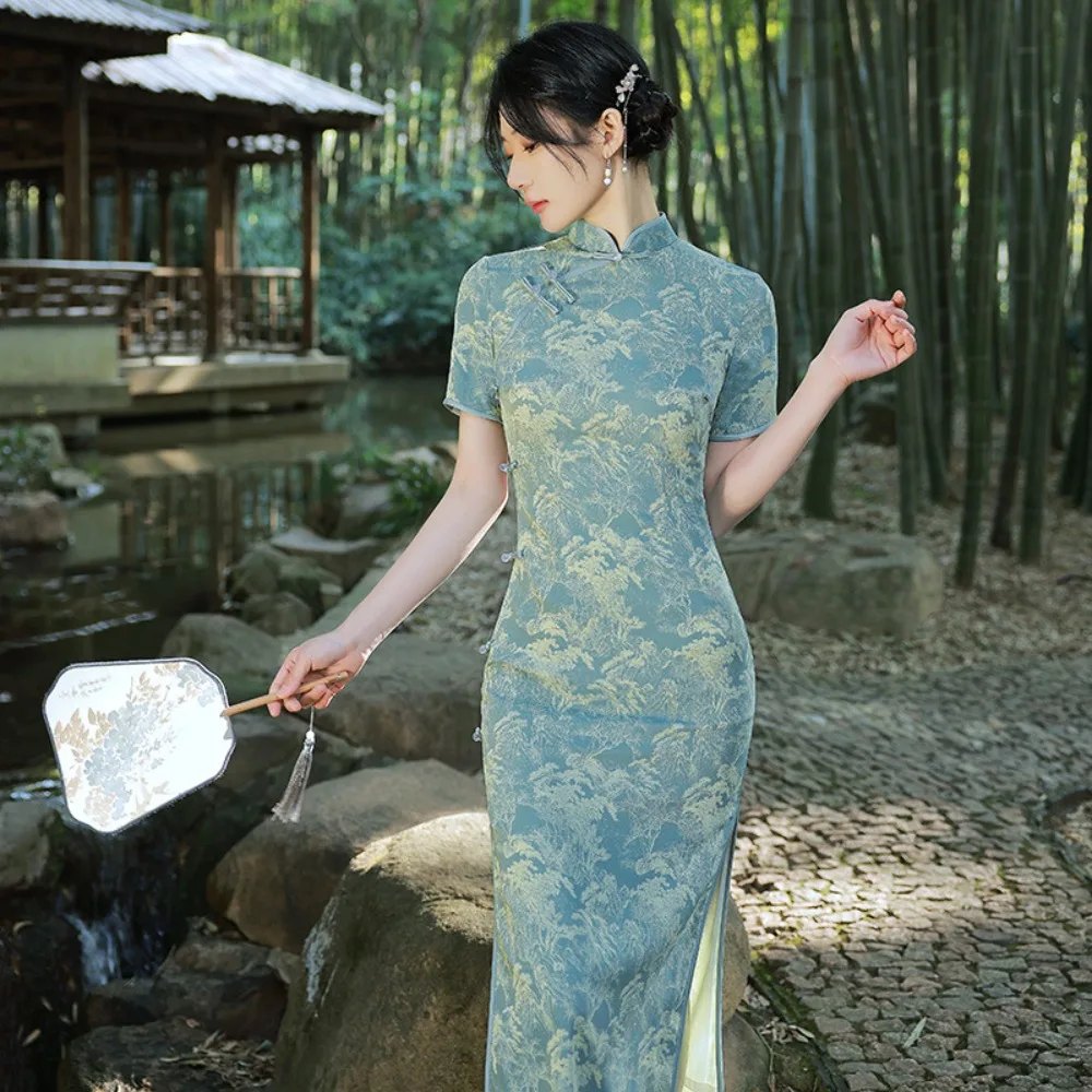 

Cheongsam, винтажная модная одежда, вечерние элегантные летние костюмы для косплея в стиле Харадзюку, платье в китайском стиле, платье Ципао, женская одежда
