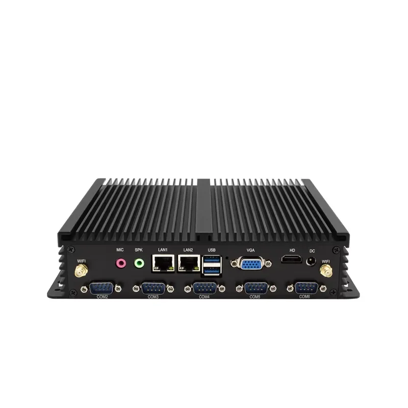 Yingchi Industrial Mini Computer Core I7 12650H 2 LAN 6 COM Support Win Linux Centos Stock Embedded Fanless Industrial Mini