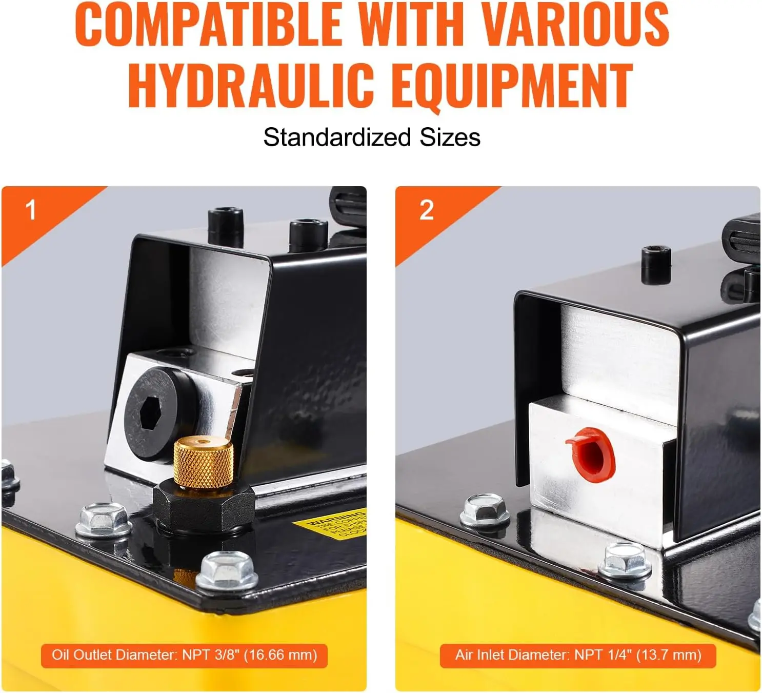 10,000PSI Air Hydraulic Pump, NPT 1/4 In Inlet, Plastic Air Hydraulic Pump with Remote Control Actuator, for Automobile Frame