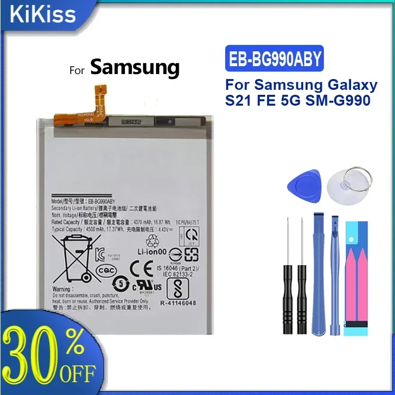 Replacement Battery EB-BG990ABY 4500mAh For Samsung Galaxy S21 FE 5G SM-G990 Portable batteries