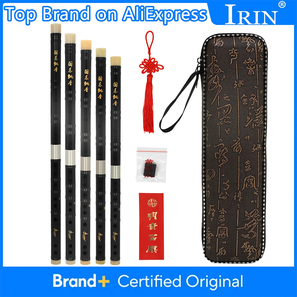 

Бамбуковая флейта IRIN (C, D, E, F, G), китайская флейта Дизи, поперечная флейта, профессиональный деревянный духовой музыкальный инструмент, флейта из красного бамбука