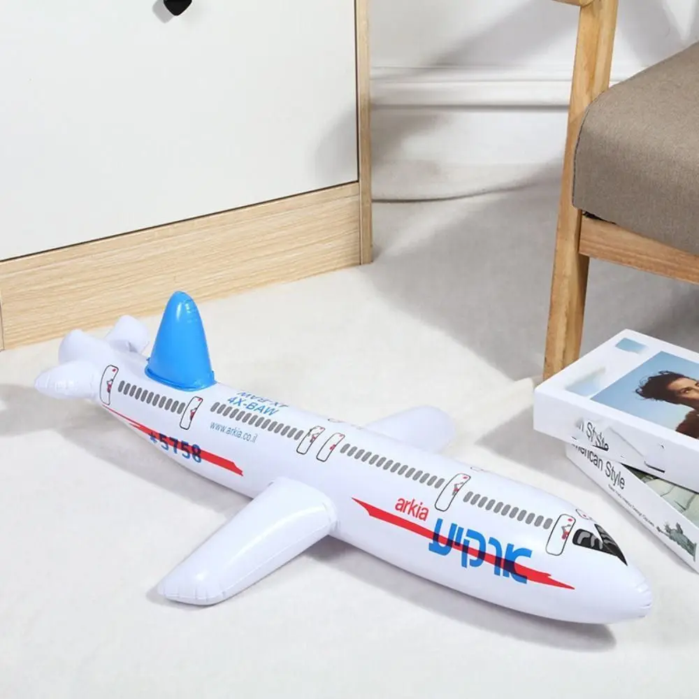 Classic Toy PVC Inflatable Airliner Toy 2 Colors Aircraft Planes Float Airplane 80cm Inflatable Cartoon Plane Outdoor Sports