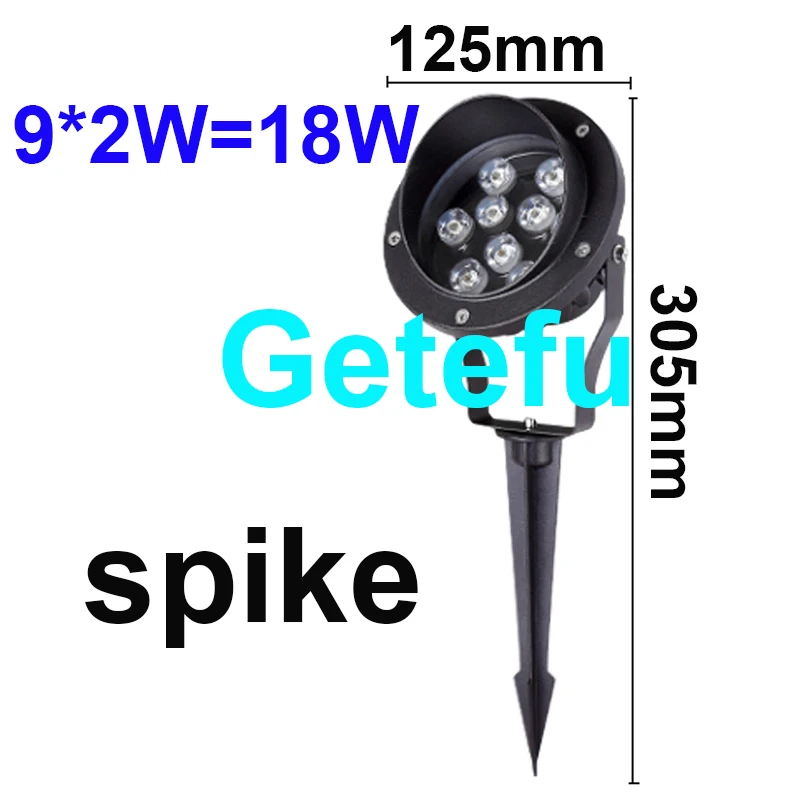 Led Landschapsverlichting 12W 18W 24W Buiten Schijnwerpers Spike Spotlight Dc 12v 110V 220V Tuinlamp Rgb Led Gazon Licht Boom Lamp