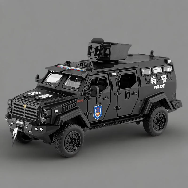 1:32 Saber Toothed Tiger Police  Military Armored Vehicle Off Road Alloy Metal Diecast Model Car Collectibles Decorative Gifts