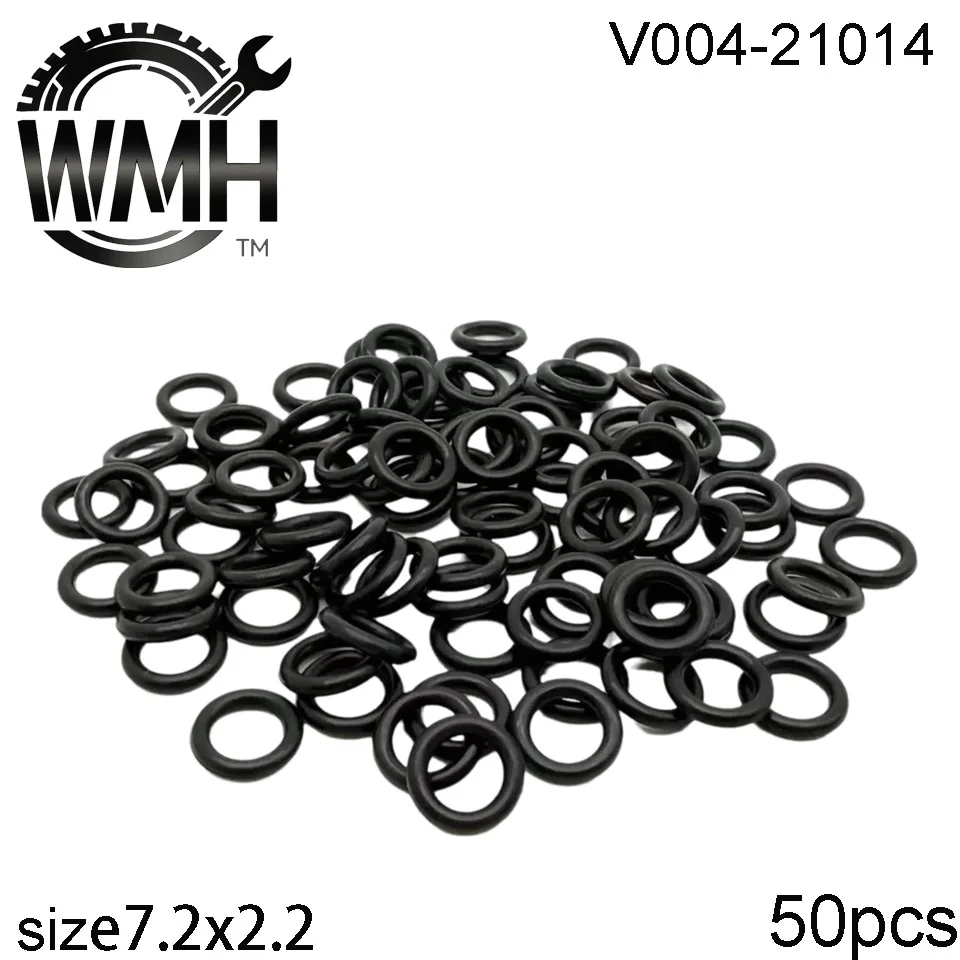 50Pcs Universal Fuel Injector Repair Kit Rubber O-Ring 21014 Size Is 7.2x2.2 Car Accessories