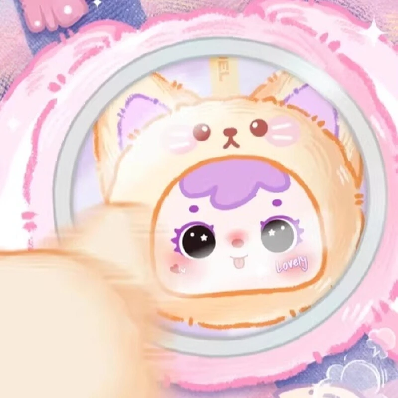 

Аутентичное зеркало для макияжа серии Samuel Animal Gathering, глухая коробка, кавайное плюшевое портативное зеркало для макияжа, загадочная коробка, подарки на день рождения