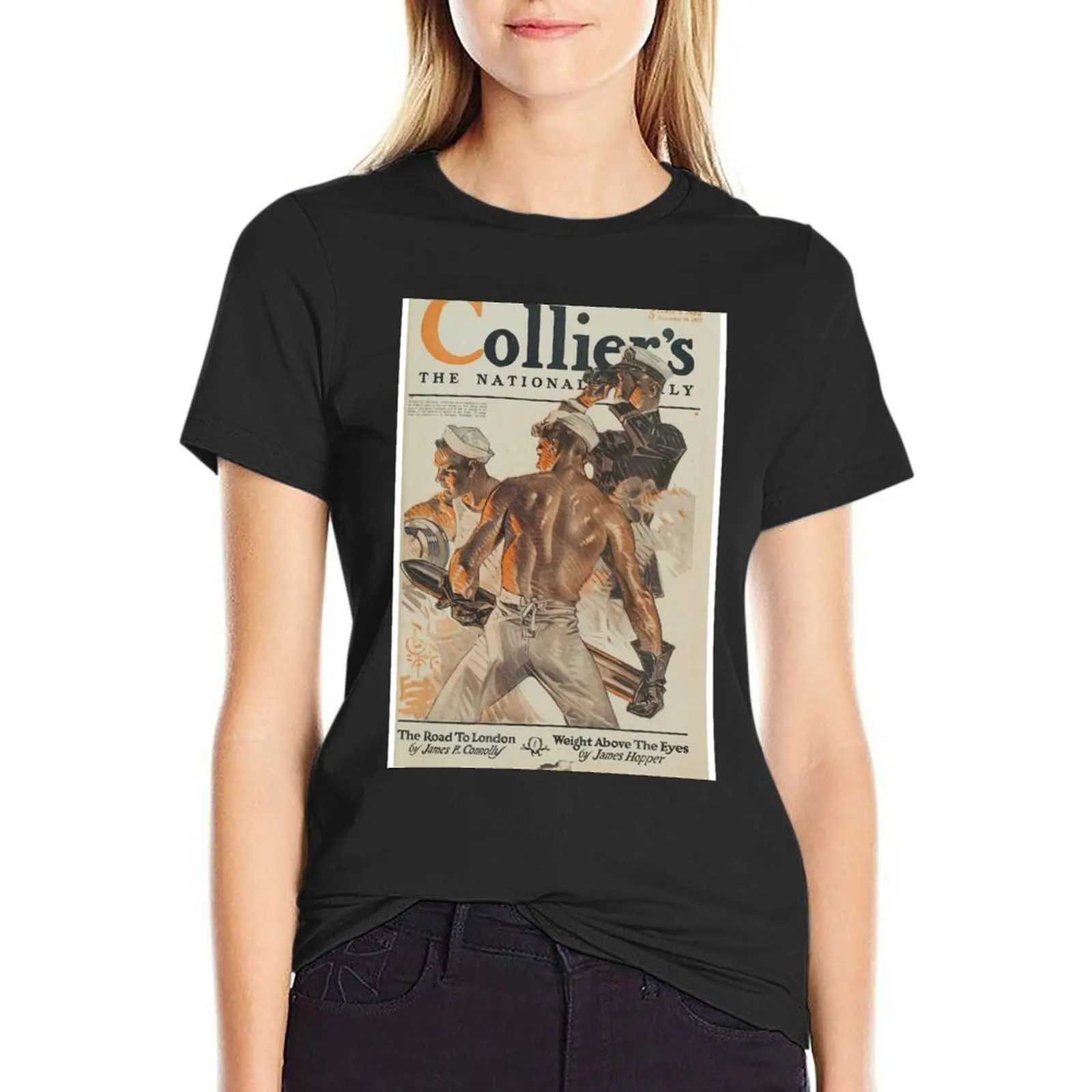 

JC LEYENDECKER + Colliers Magazine 1917 -Extra High Resolution T-Shirt kawaii clothes sublime graphics funny t shirts for Women