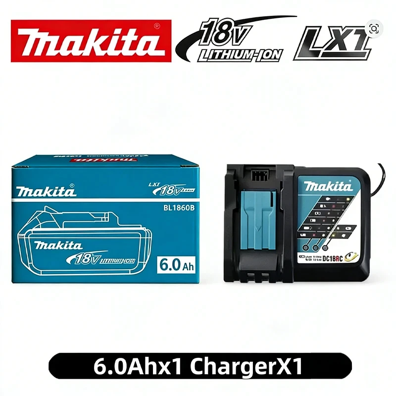 Lithiumbatterij 6Ah Makita-batterij 100% origineel 18V Makita-vervanging BL1840 BL1830B BL1850B BL1850 BL1860 Dewalt-gereedschap