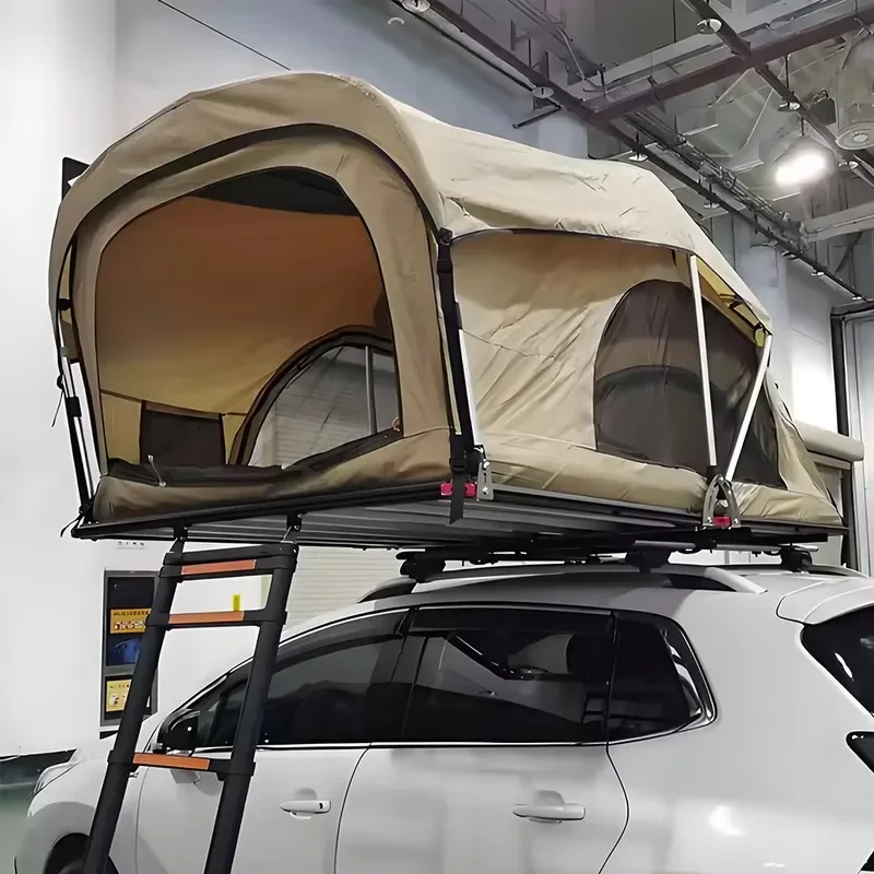 2-3 Person Aluminum Structure Soft Shell Roof Top Tent Waterproof Fold Out Car Rooftop Tent for 4x4 Off-Road Camping