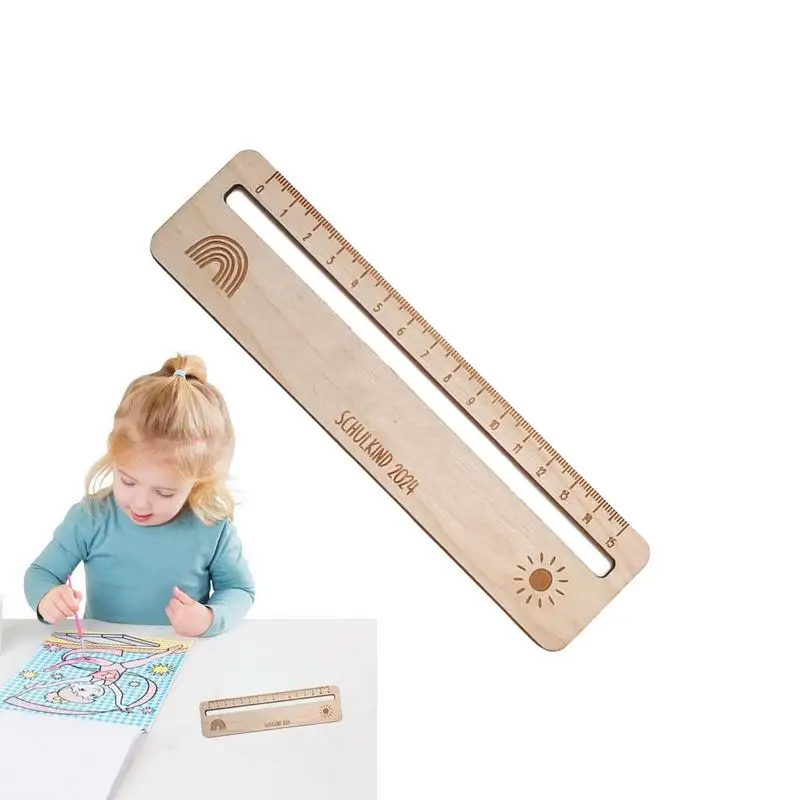 Wooden Ruler For Kids Wooden School Measure Reading Ruler Plant Rulers School Supplies Classroom Accurate Scale For Classroom