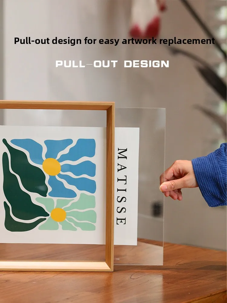 Double-Sided Acrylic Picture Frame Stand Display A4 Poster Frame Specimen Frame 6 Inch 7 Instant Photo Showcase