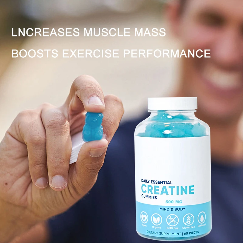 2 Bottle Creatine Soft Candy Exercise Fitness Energy Increase Muscle Quality Improve Exercise Performance Health Food