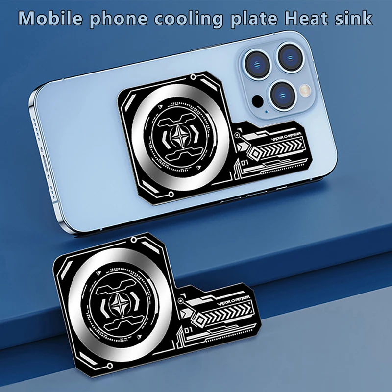 1 Pc Aluminum Alloy Mobile Phone Cooling Plate Repeatedly Stick Heat Sink Extend Cooling Game Cooler Ultra-thin Cooling Plate