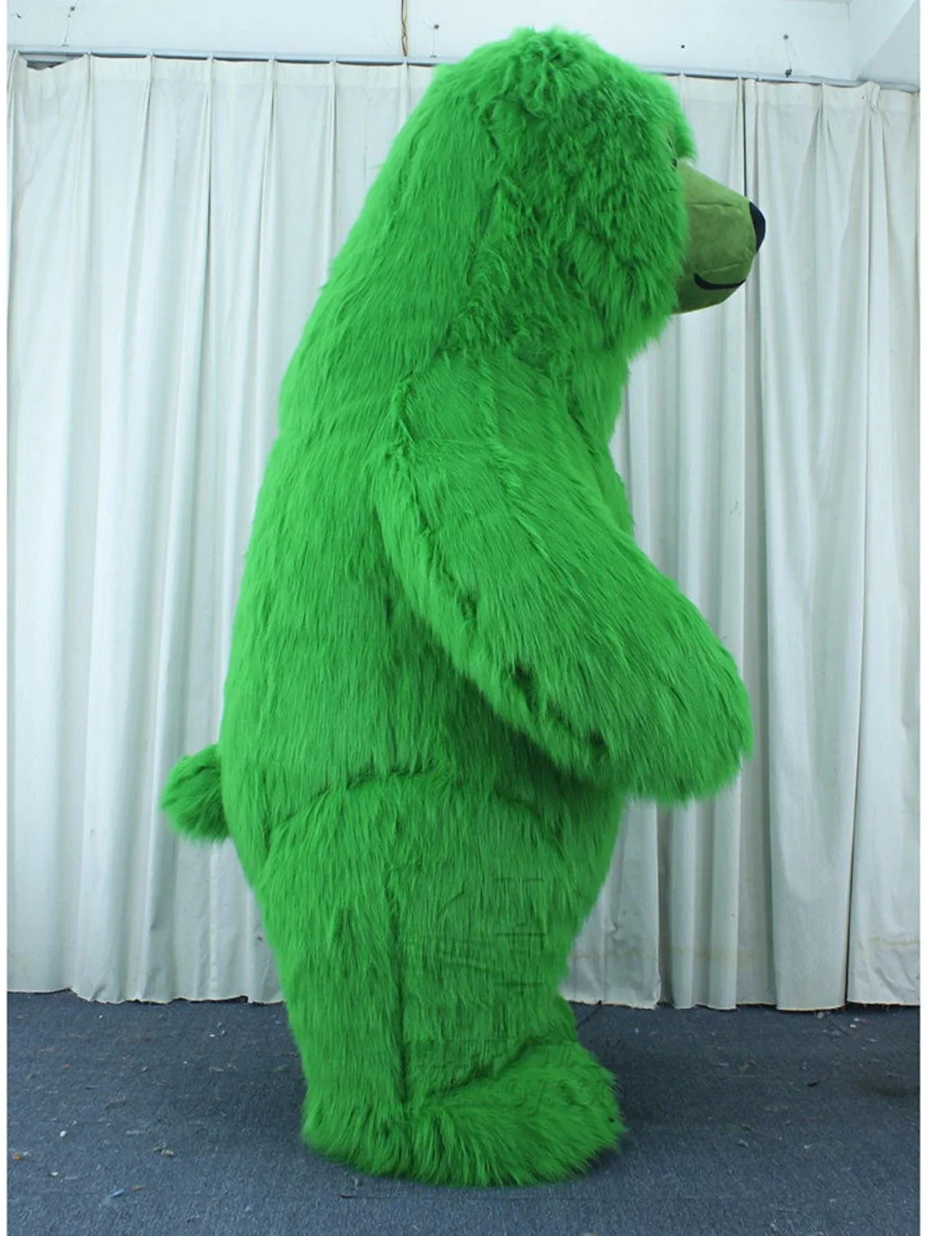 Furry Green Bear Inflatable Mascot Costume Adult Wearable Fancy Dress Carnival Performance Outfits Wedding Party Suits view 5