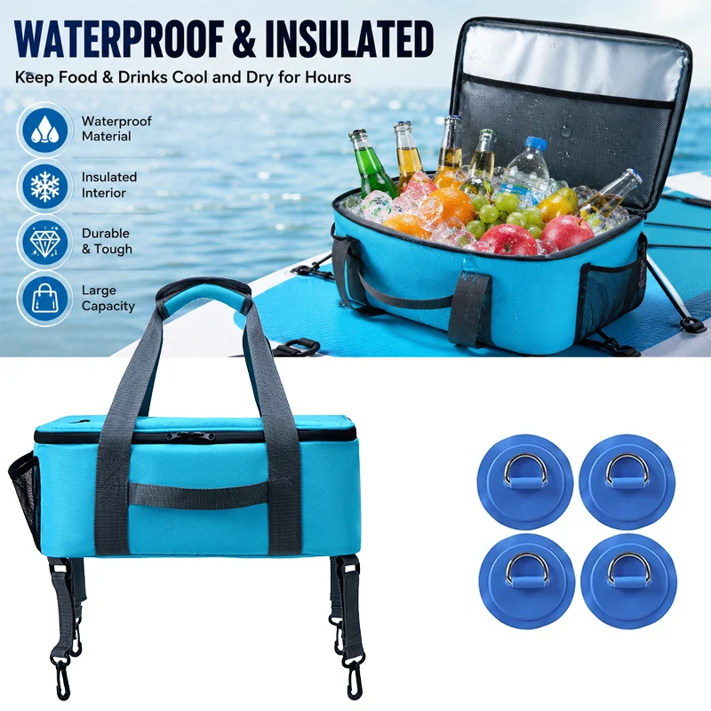 Waterproof Paddle Board Cooler Bag Insulated SUP Deck Bag Thermal Picnic Organizer for Kayak Canoe Surfboard Watersports