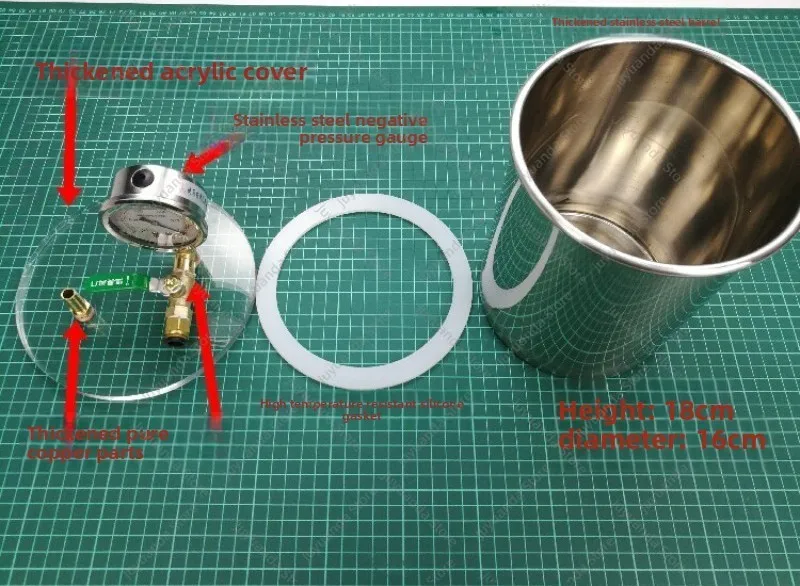 Collector Pot 3L Vacuum Resin Collector Pot for Vacuum Resin Infusion Process Drying Chamber Degassing