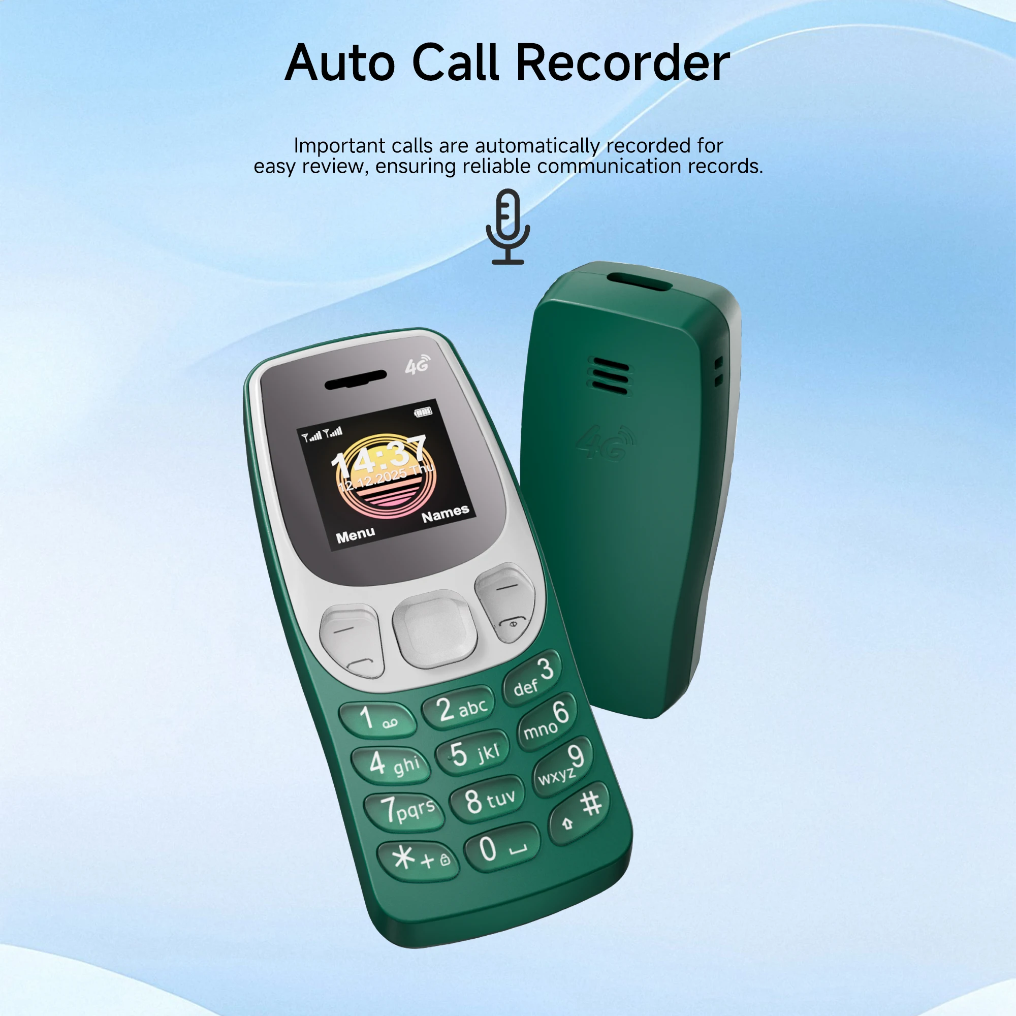 سيرفو BM80 2G VS 4G هاتف محمول صغير ثنائي الشريحة سرعة الاتصال الهاتفي تسجيل المكالمات التلقائية القائمة السوداء صوت سحري الهواتف الخلوية الصغيرة Type-C #5