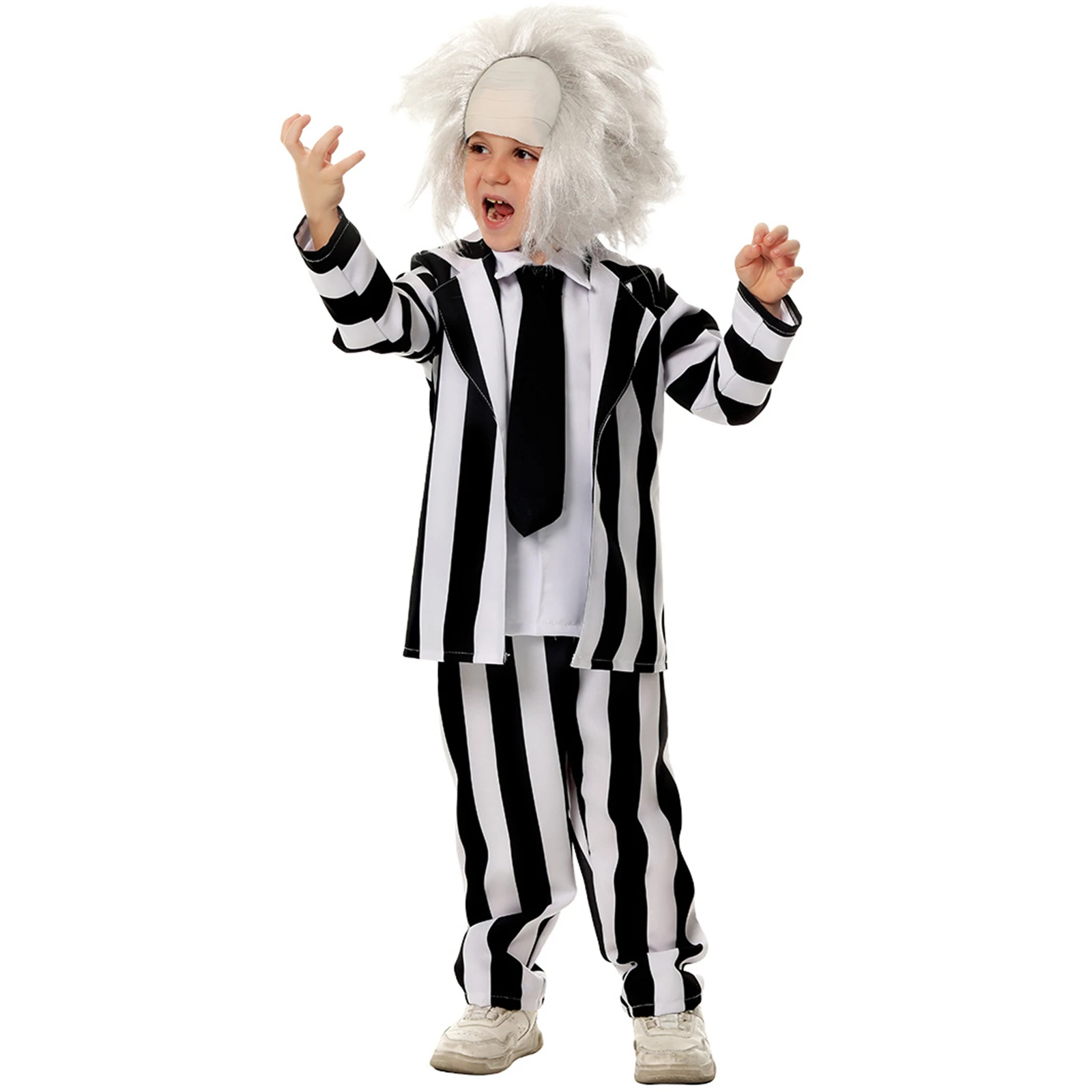 Film Michael Keaton Cosplay Perücken Kinder Streifen Anzug cos Punk Halloween Cosplay Perücken für Jungen Kostüme Requisiten