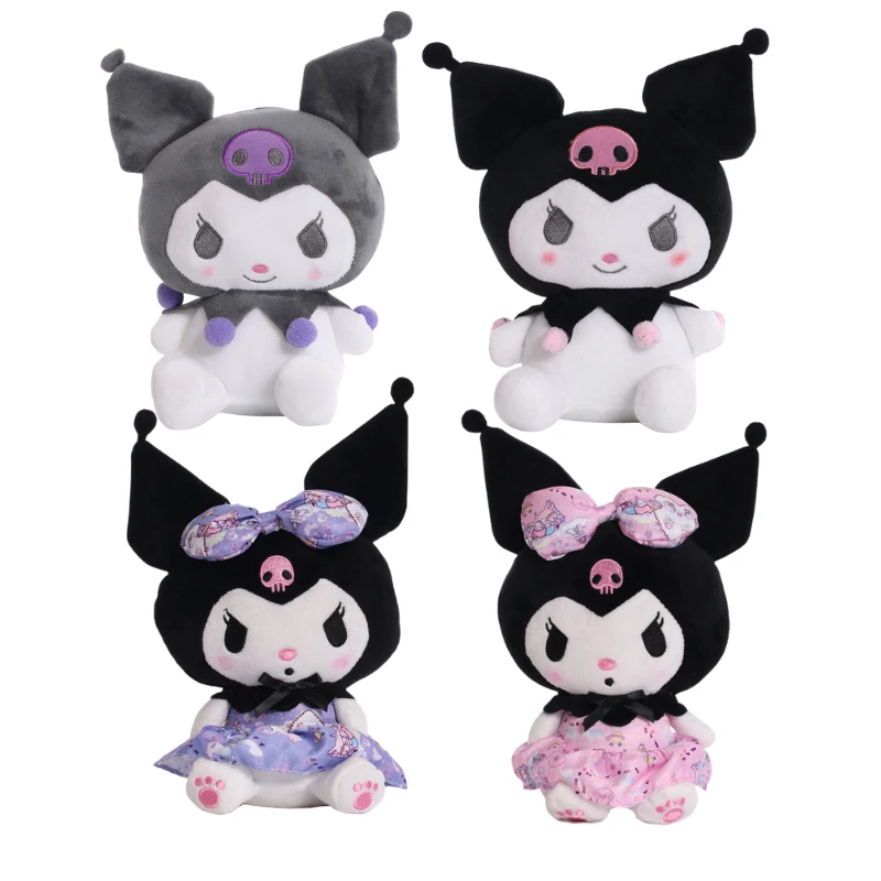 

4 Styles Sanrio Cartoon Kawali Kuromi Plush Toys Soft Stuffed Dolls Pendant Toys Room Decoration Girl Kids Xmas Gifts