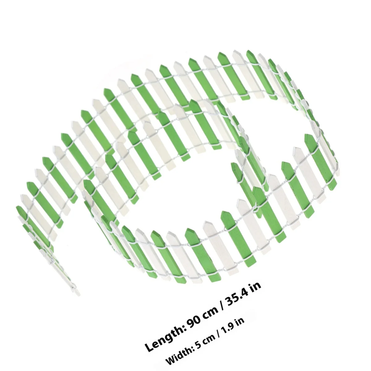 سياج خشبي صغير أبيض أخضر فاتح للمناظر الطبيعية الصغيرة DIY حديقة خرافية ديكور المنزل نبات بونساي ملحق حلية #5